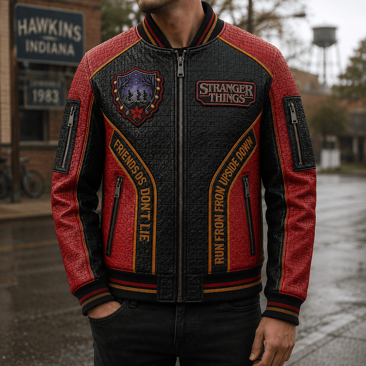 Premium STGT Leather Zipper Jacket TTMH