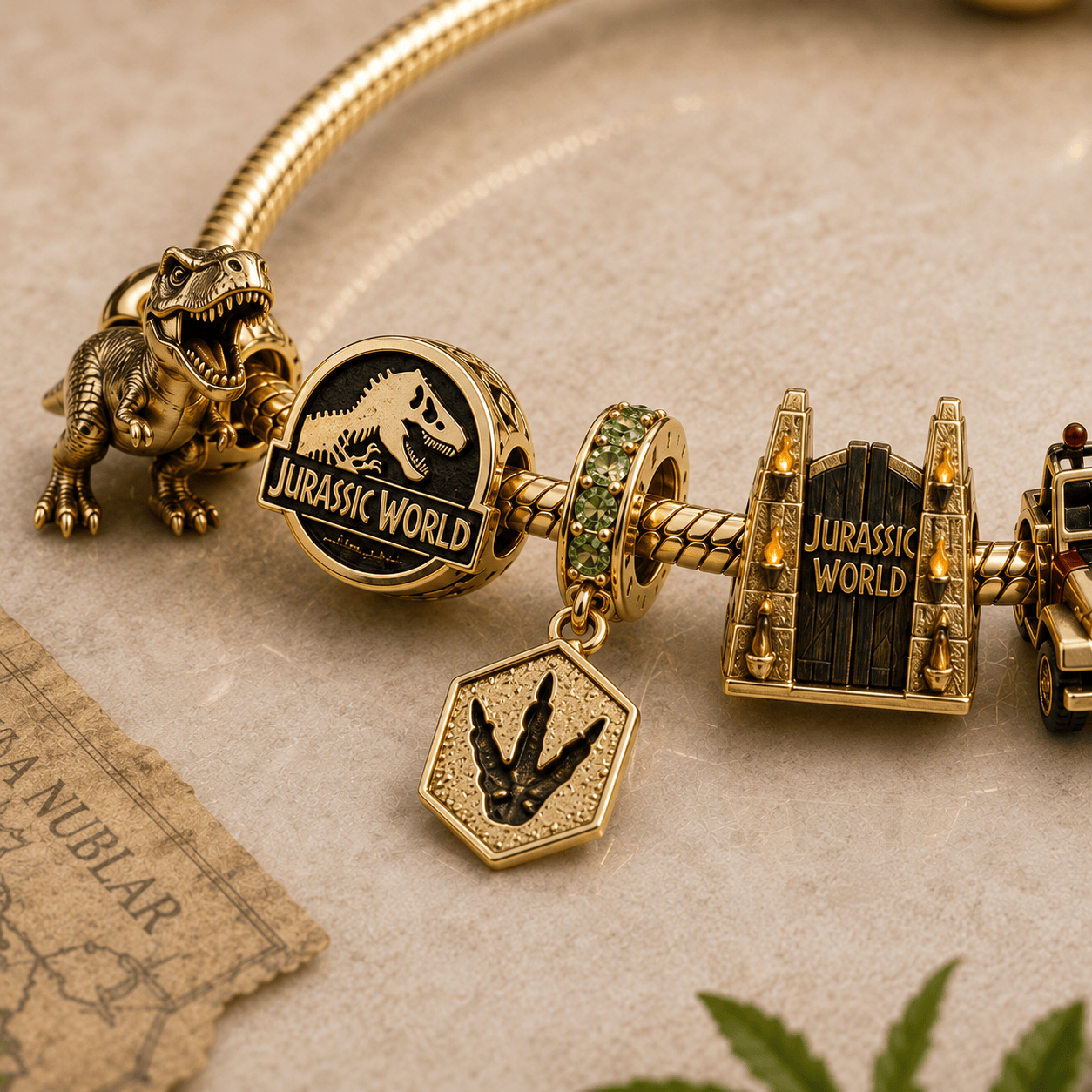 JRSW Gold Charm Bracelet Set BMD