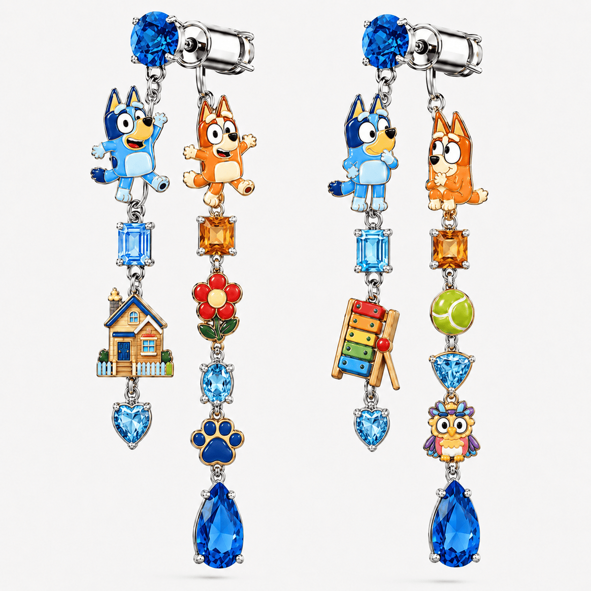 Premium BLU Dangle Earrings NTNA