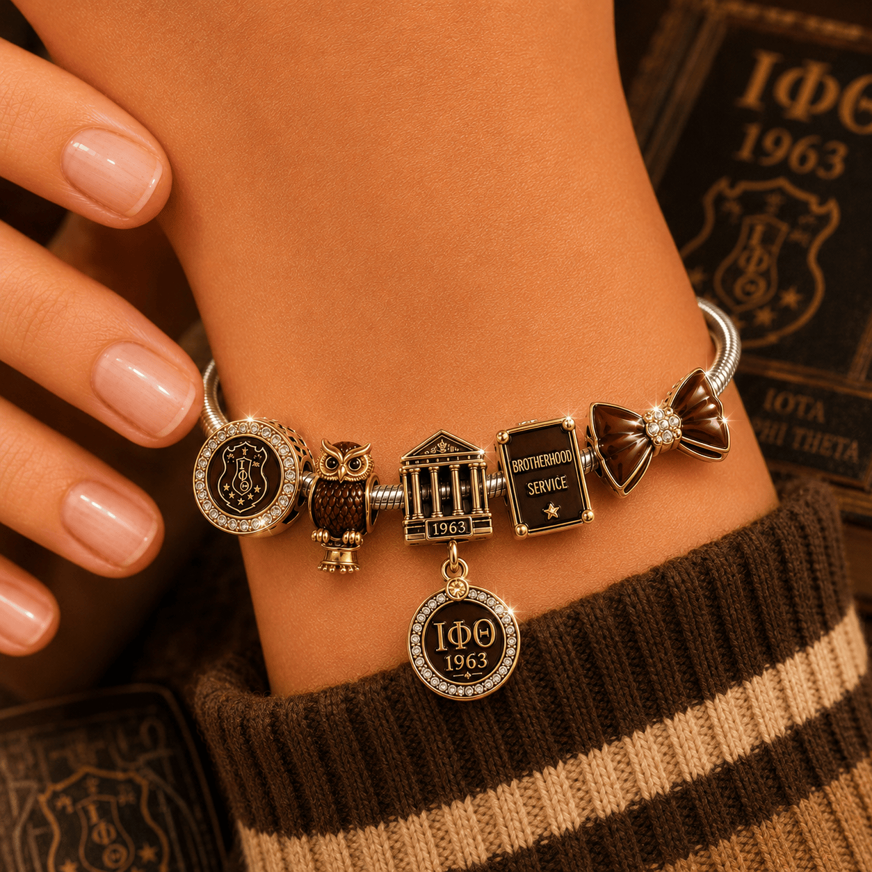 IPT Sliver Charm Bracelet Set NHVH