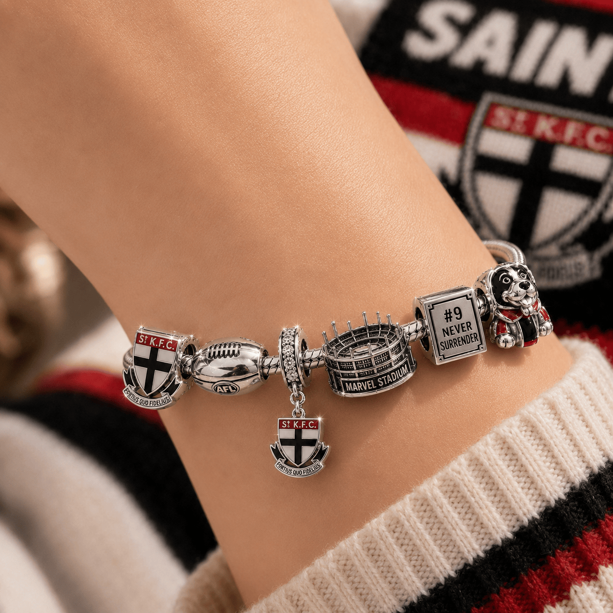 SKD Silver Charm Bracelet Set PNPA