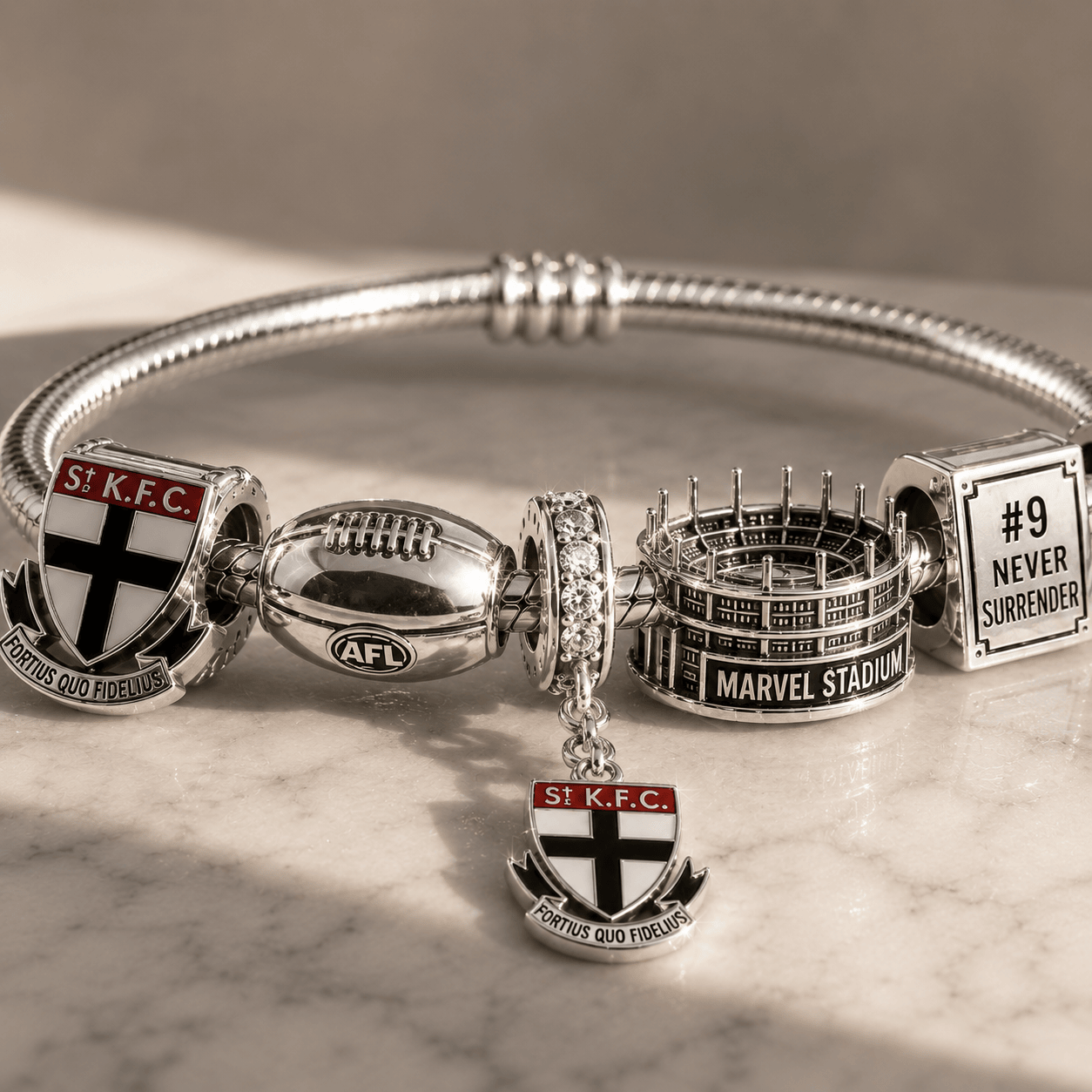 SKD Silver Charm Bracelet Set PNPA