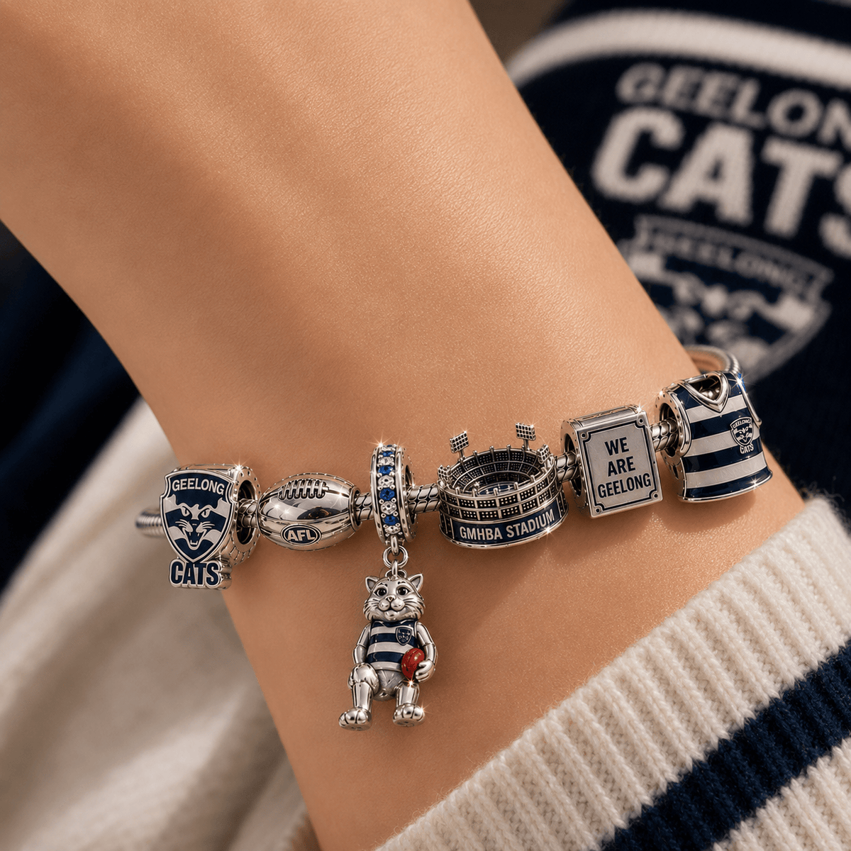 GLC Silver Charm Bracelet Set PNPA