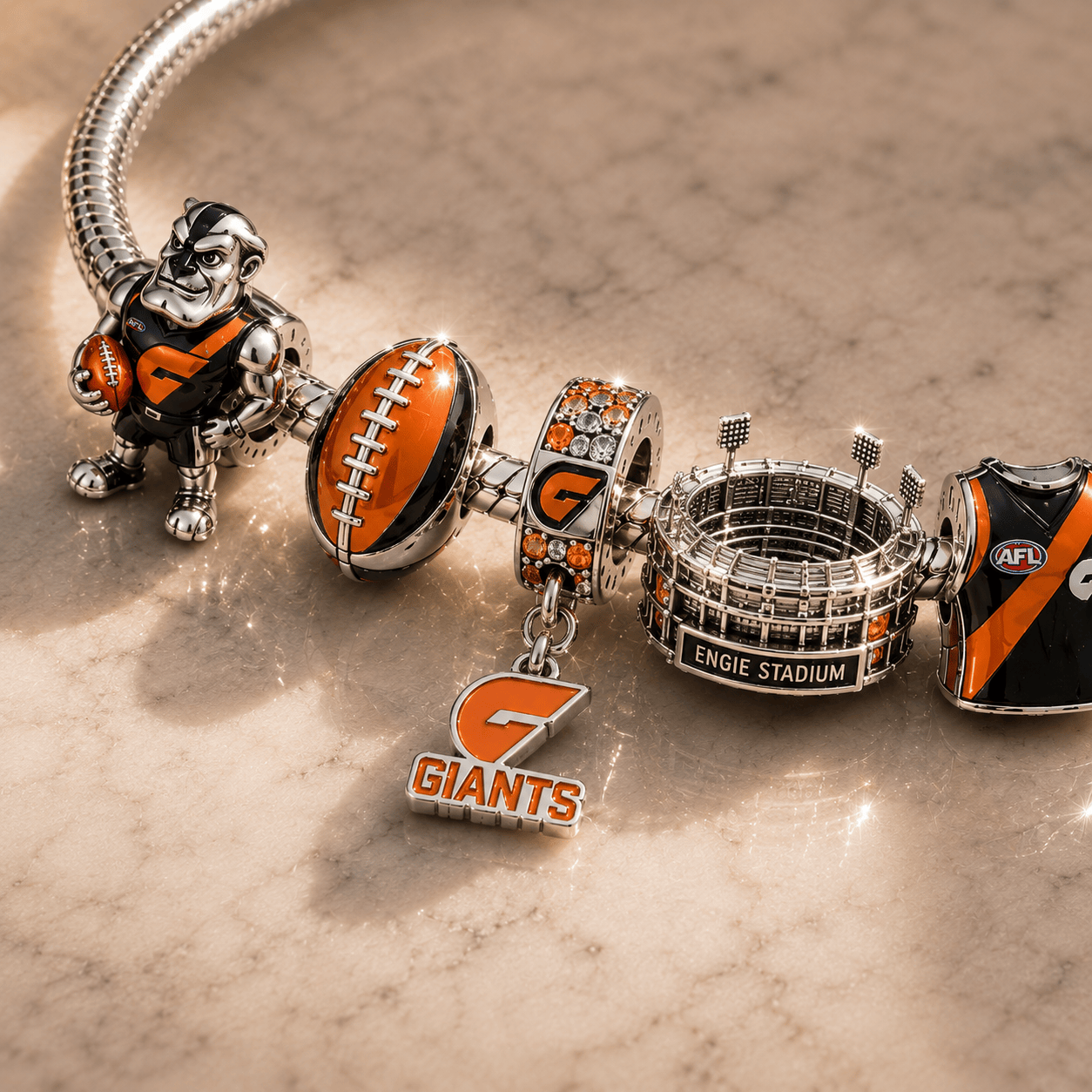 GWS Silver Charm Bracelet Set PNPA