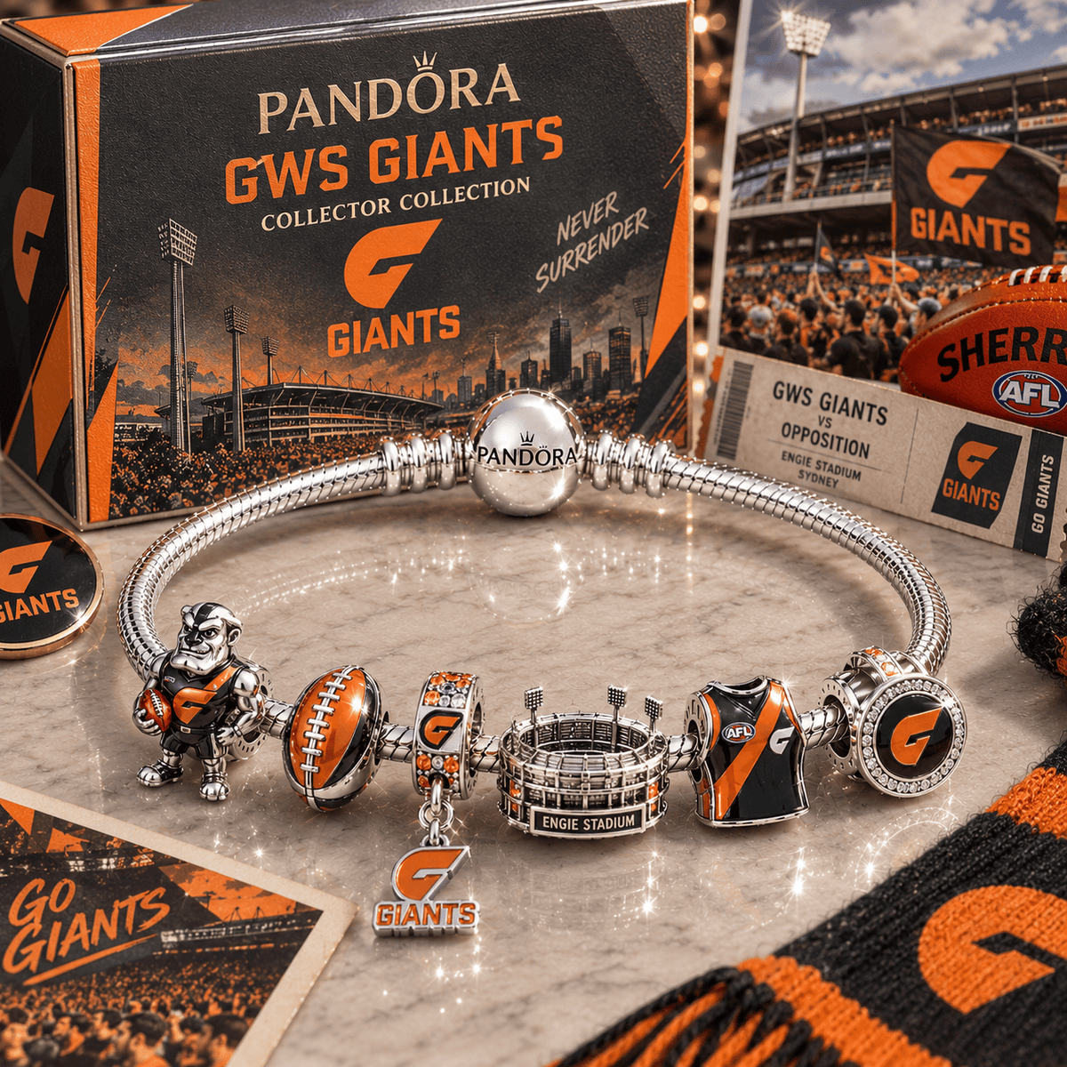 GWS Silver Charm Bracelet Set PNPA