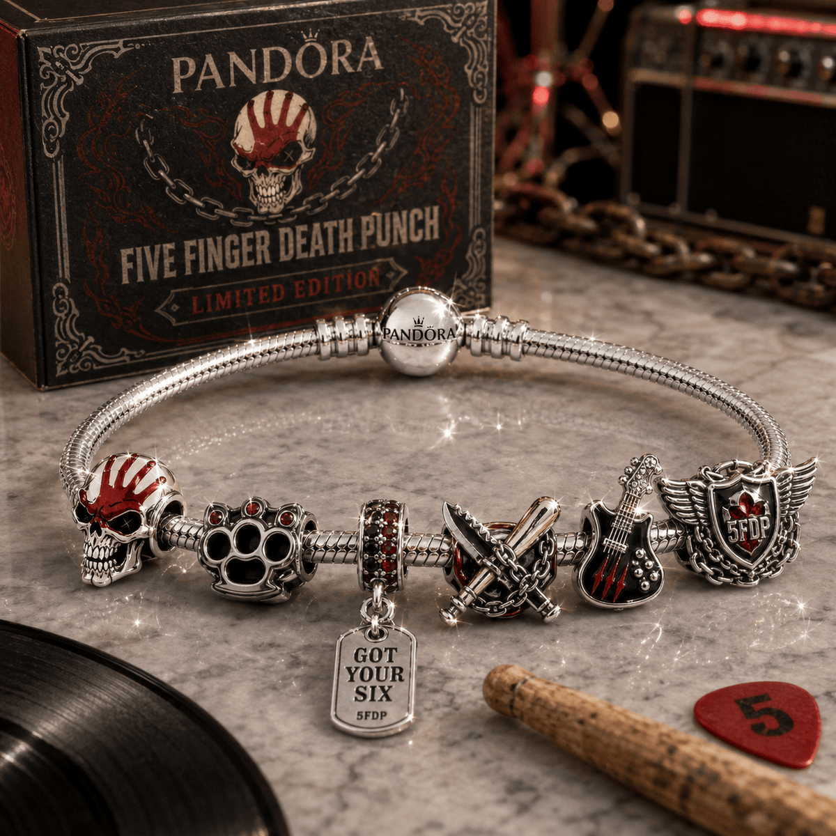 FFDP Silver Charm Bracelet Set NTVA