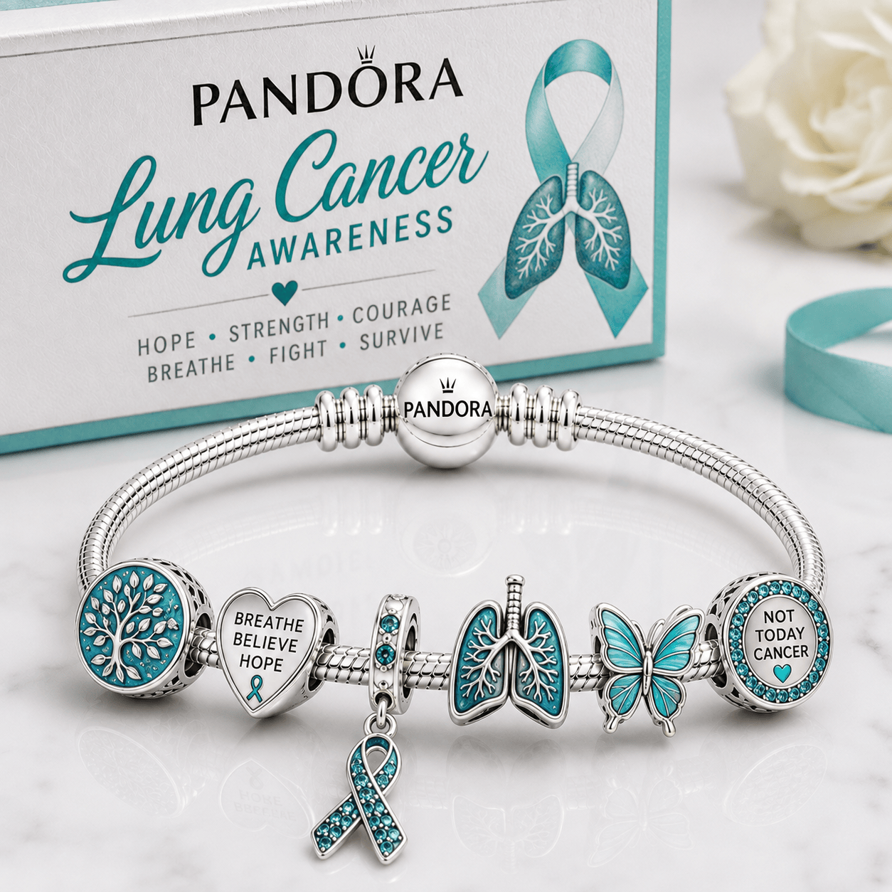 LCAS Silver Charm Bracelet Set BMD