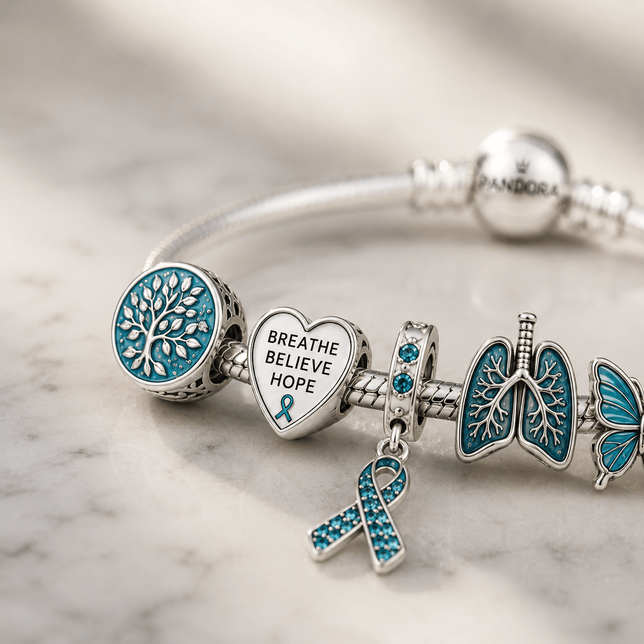 LCAS Silver Charm Bracelet Set BMD