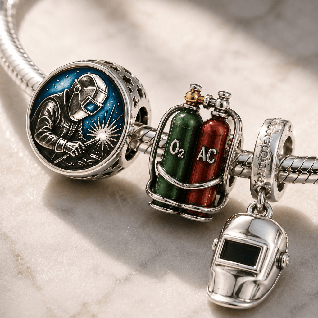 WLD Silver Charm Bracelet Set BMD