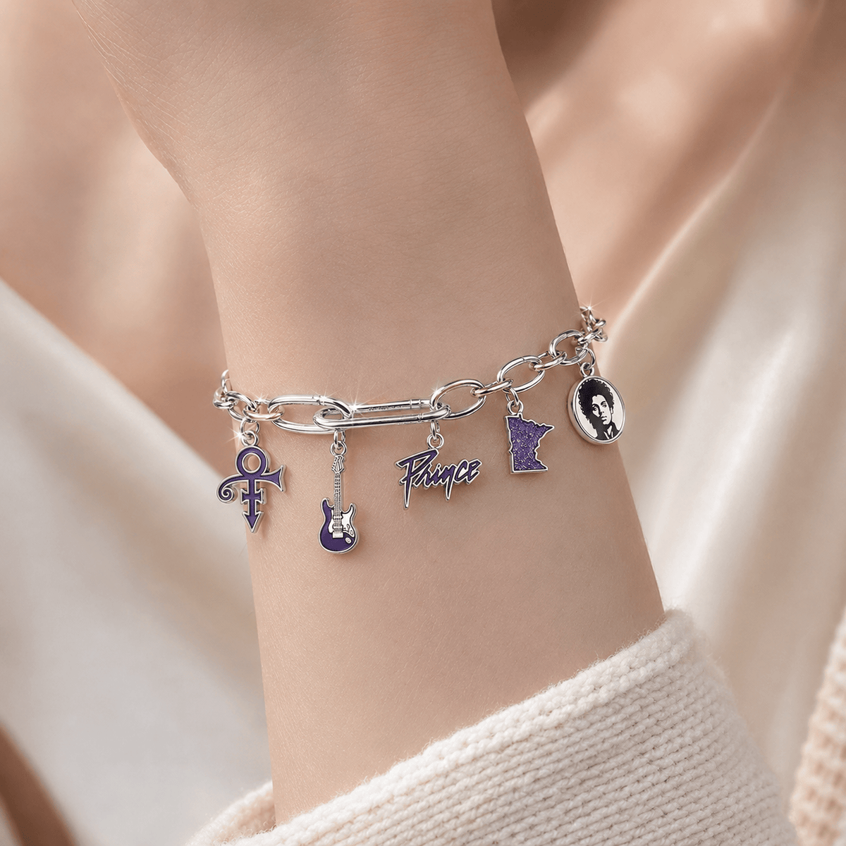 PRCE Silver Charm Bracelet Set BMD