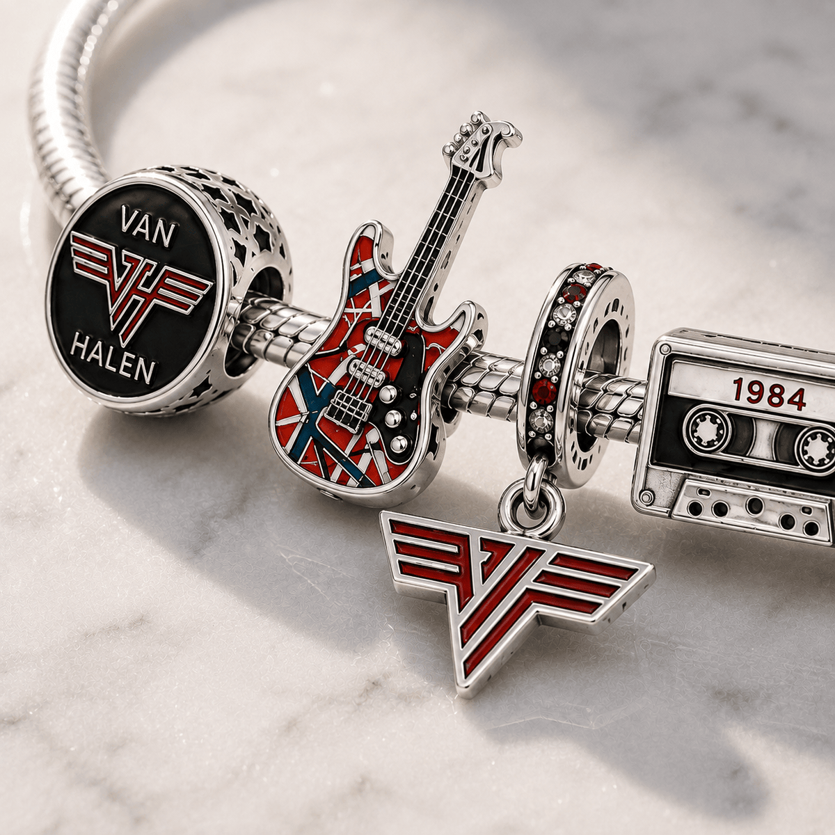 VHL Silver Charm Bracelet Set BMD
