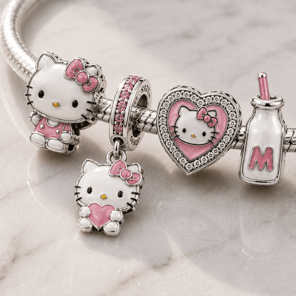 HLKT Silver Charm Bracelet Set BMD