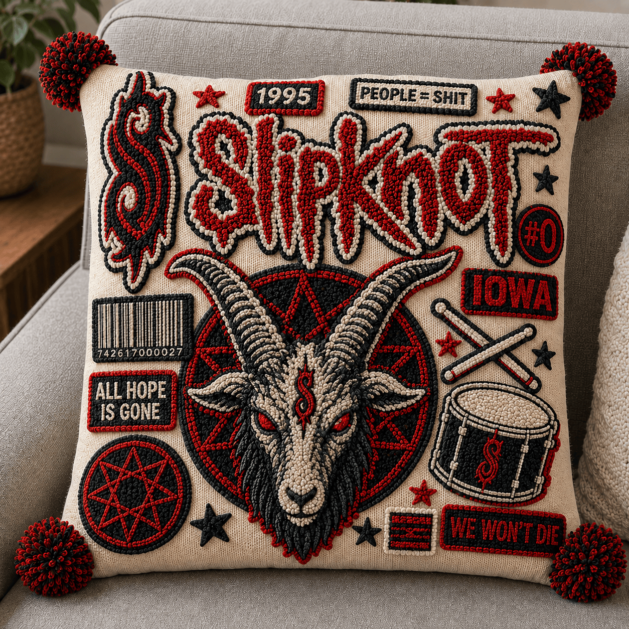 SLK Tufted Sofa Cover & Pillow Set NTKO