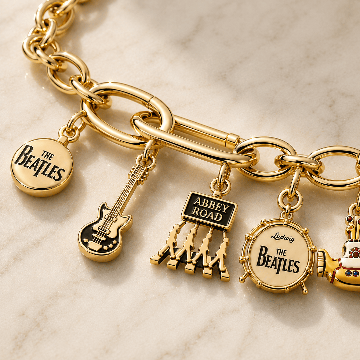 TBE Gold Charm Bracelet Set BMD