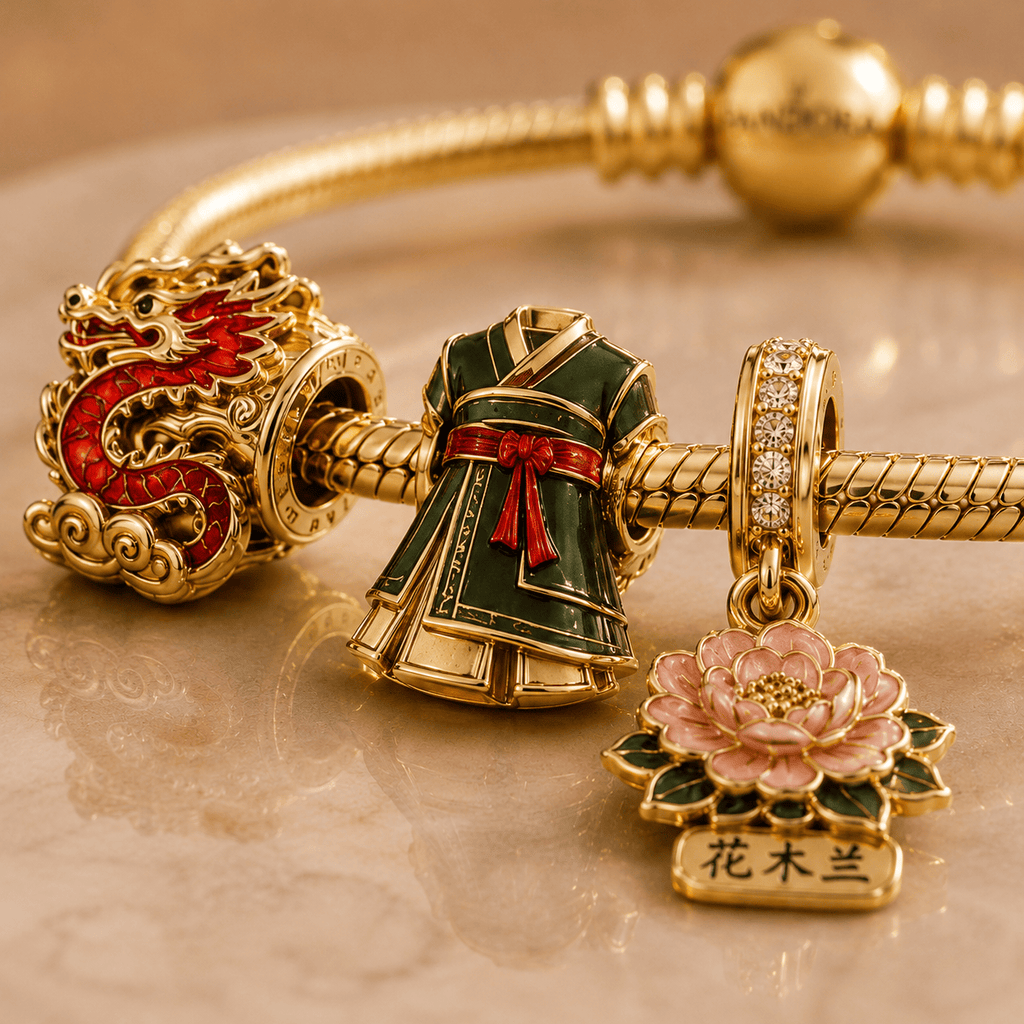 MLN Gold Charm Bracelet Set VTH