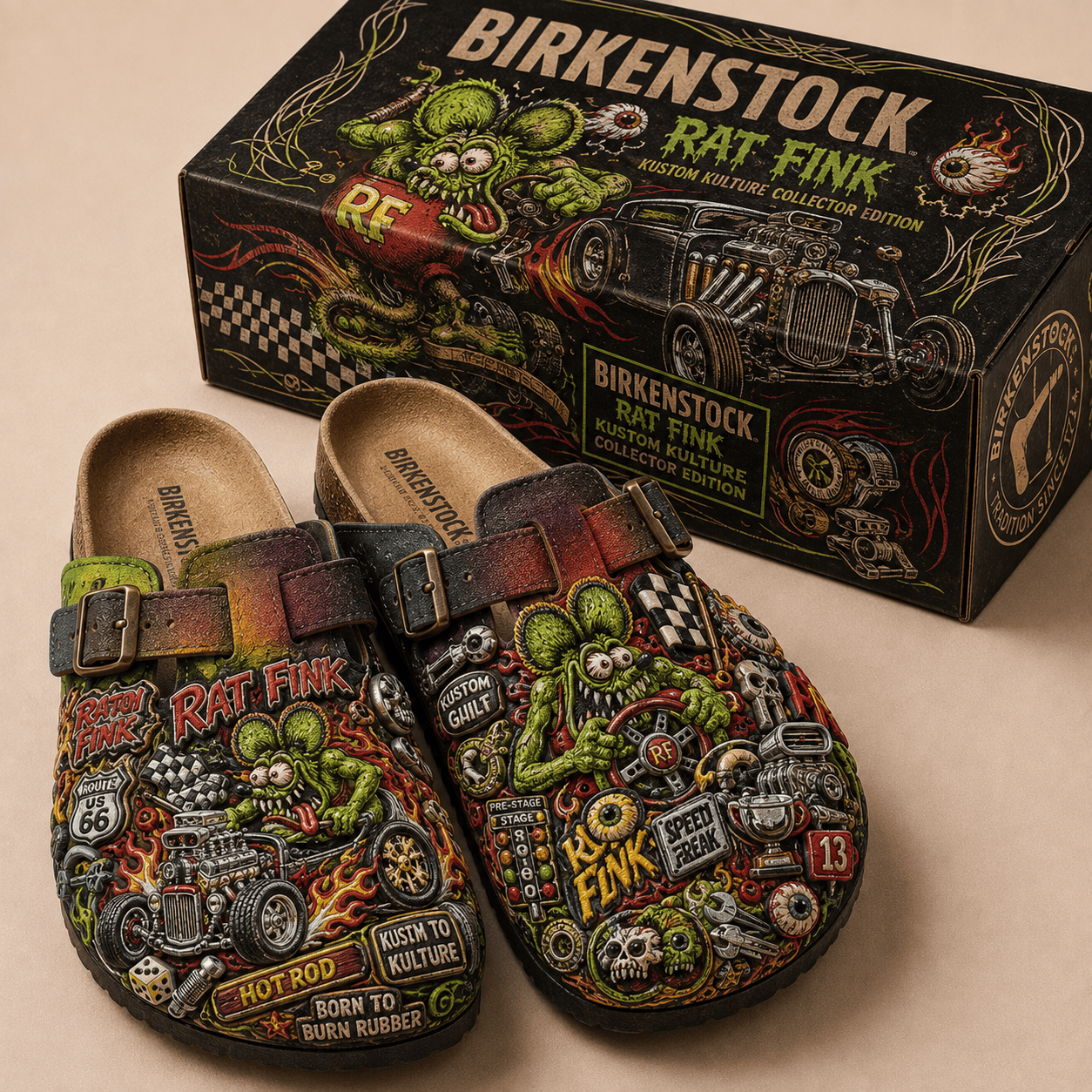 PREMIUM RFK MINK SUEDE CLOGS TTNL