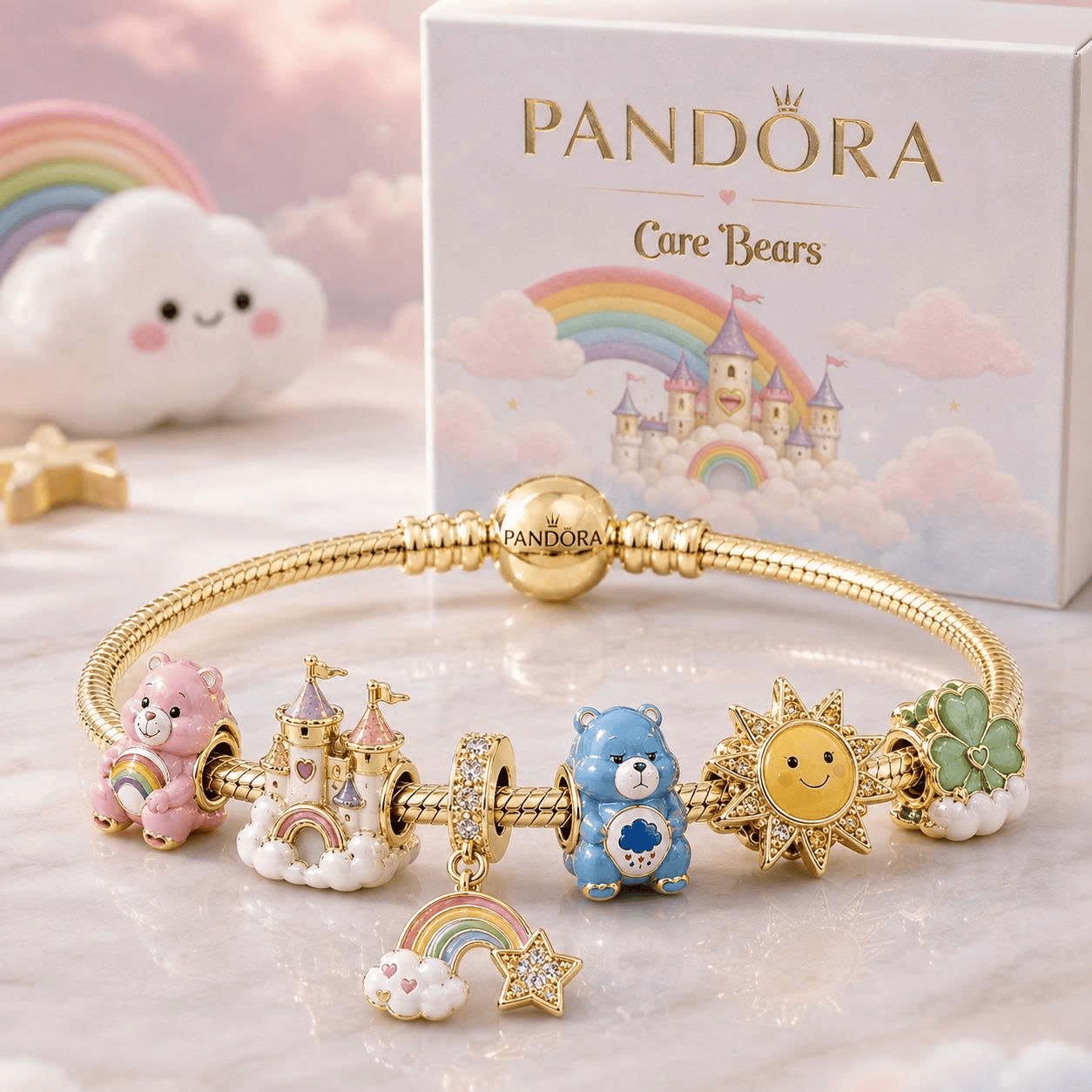CRB Gold Charm Bracelet Set VTH