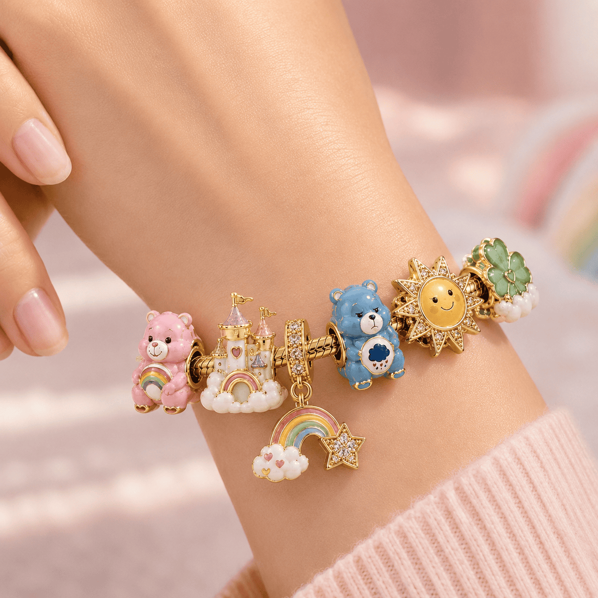 CRB Gold Charm Bracelet Set VTH