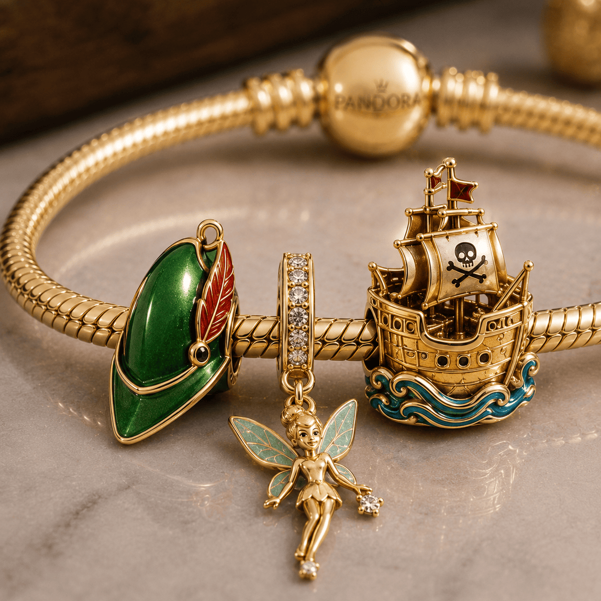 PTP Gold Charm Bracelet Set VTH