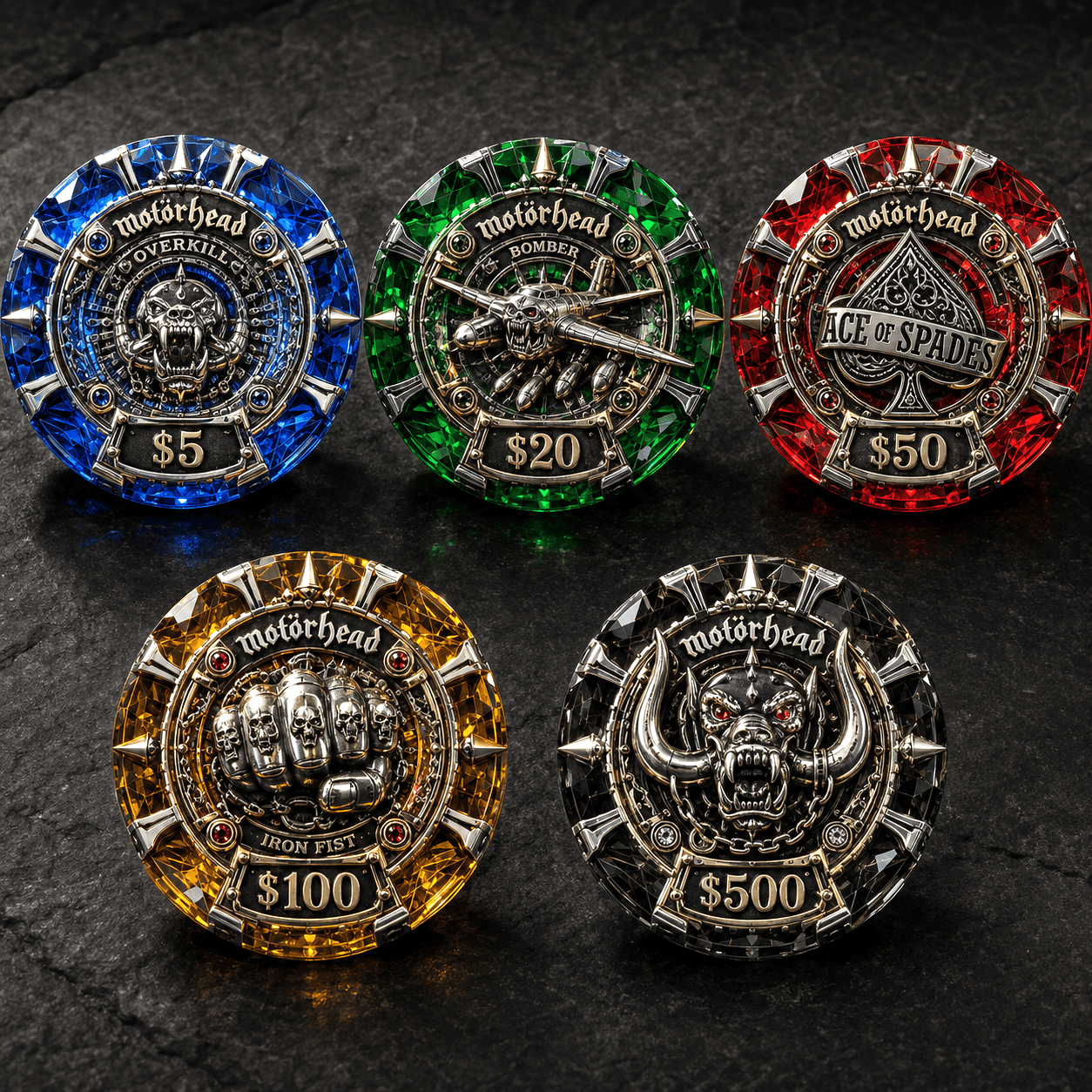 Premium MTH Collectible Poker Tokens Set LNTH