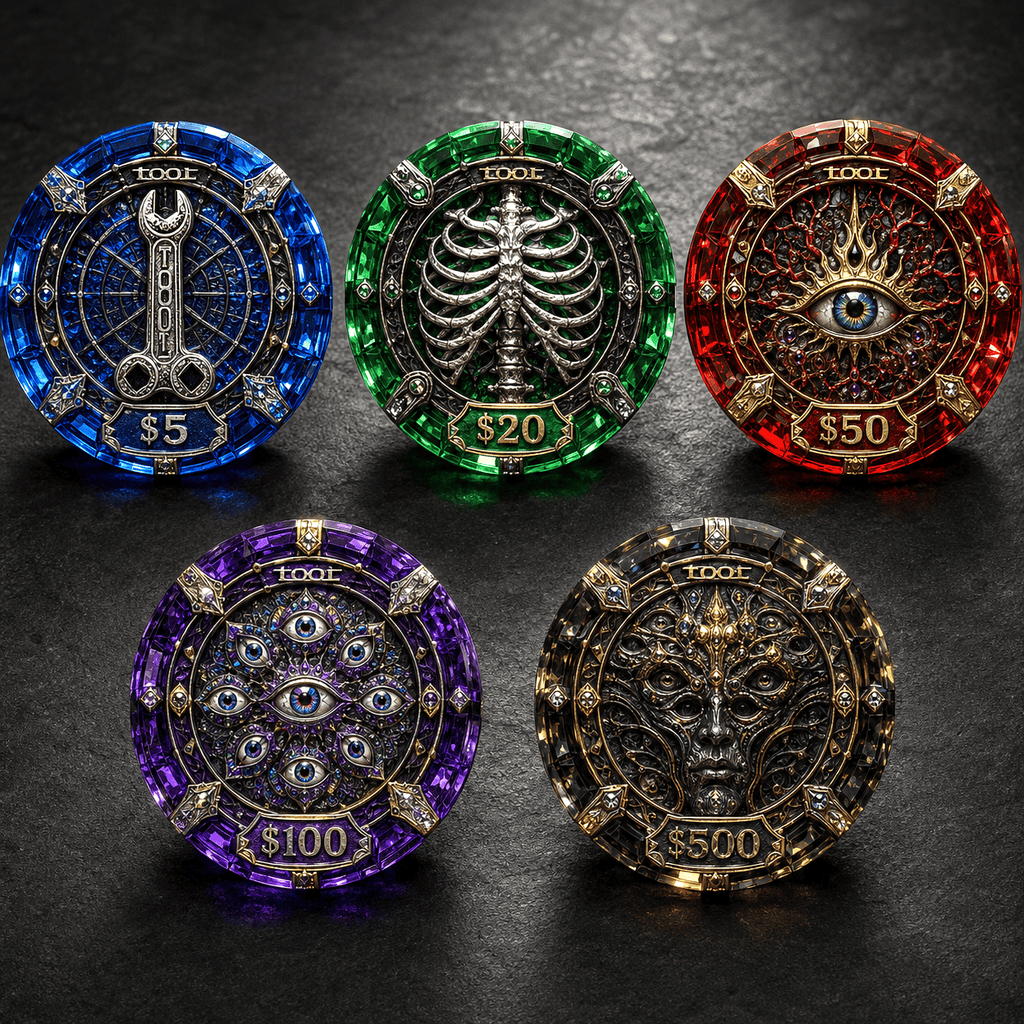 Premium TOOL Collectible Poker Tokens Set LNTH