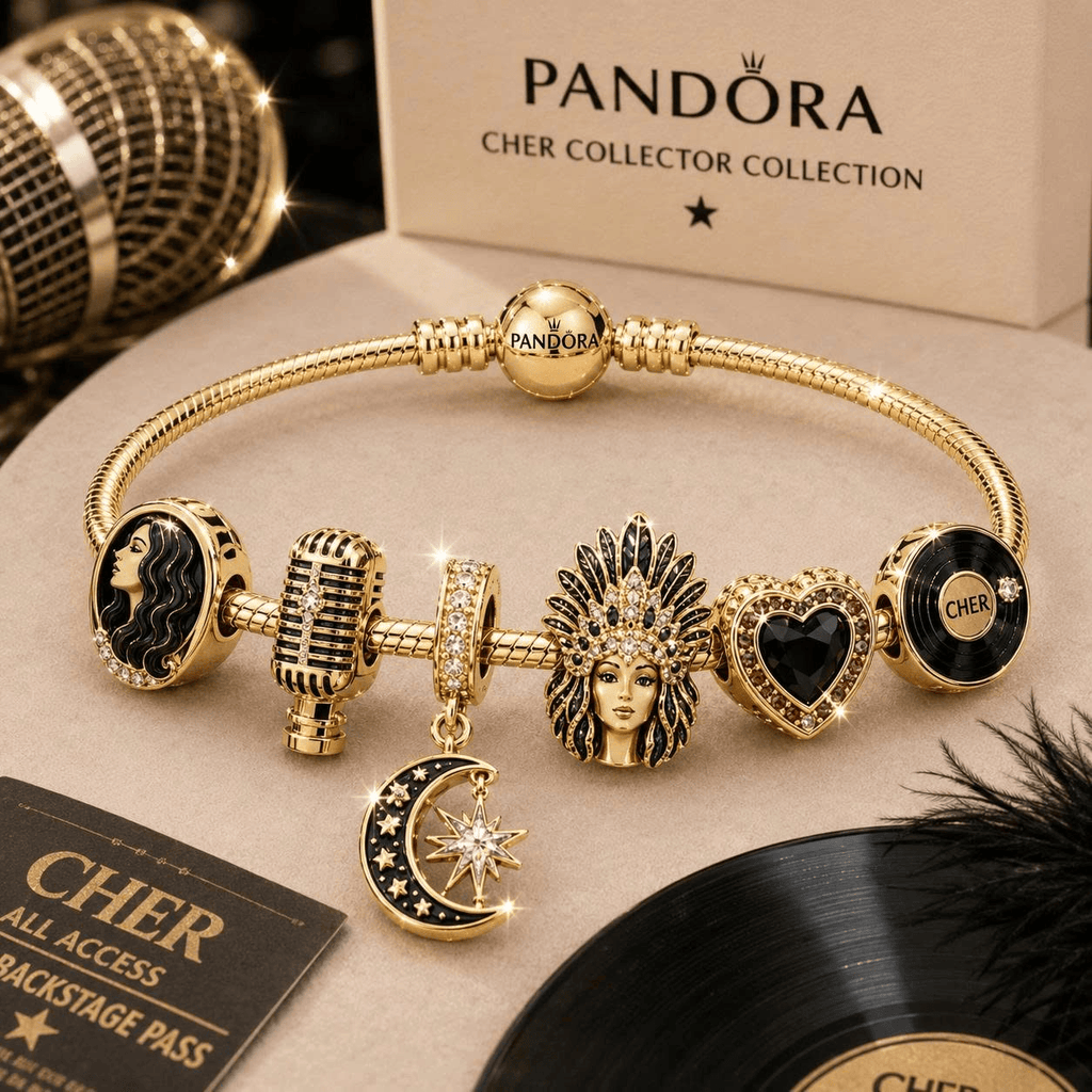 CHER Gold Charm Bracelet Set VTH
