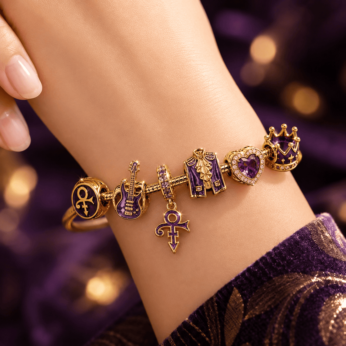 PRCE Gold Charm Bracelet Set VTH