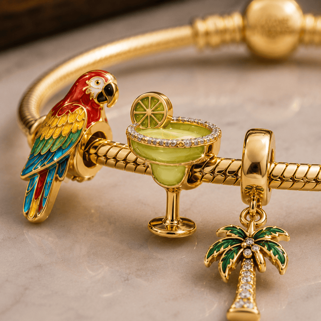 JBT Gold Charm Bracelet Set VTH