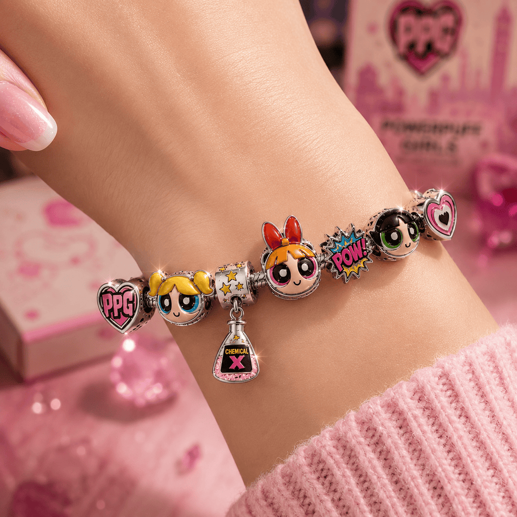 TPPG Silver Charm Bracelet Set PNPA