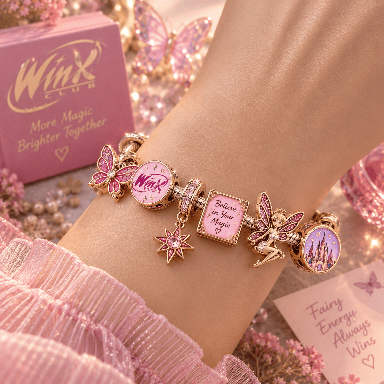 WXC Gold Charm Bracelet Set PTT