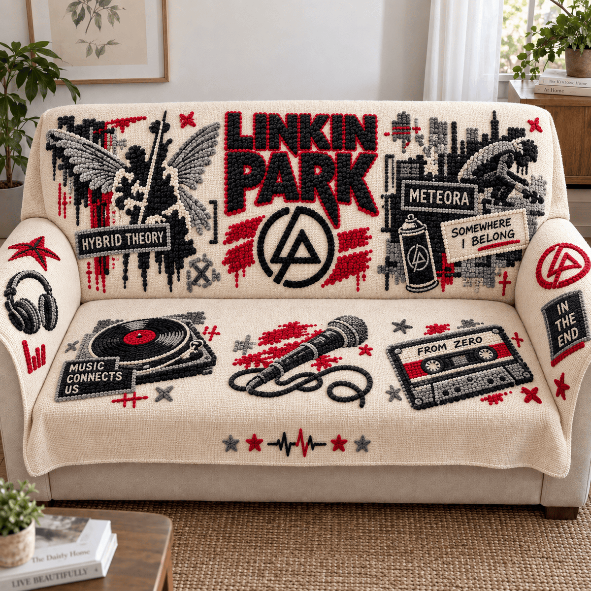 LKP Tufted Sofa Cover & Pillow Set NTKO