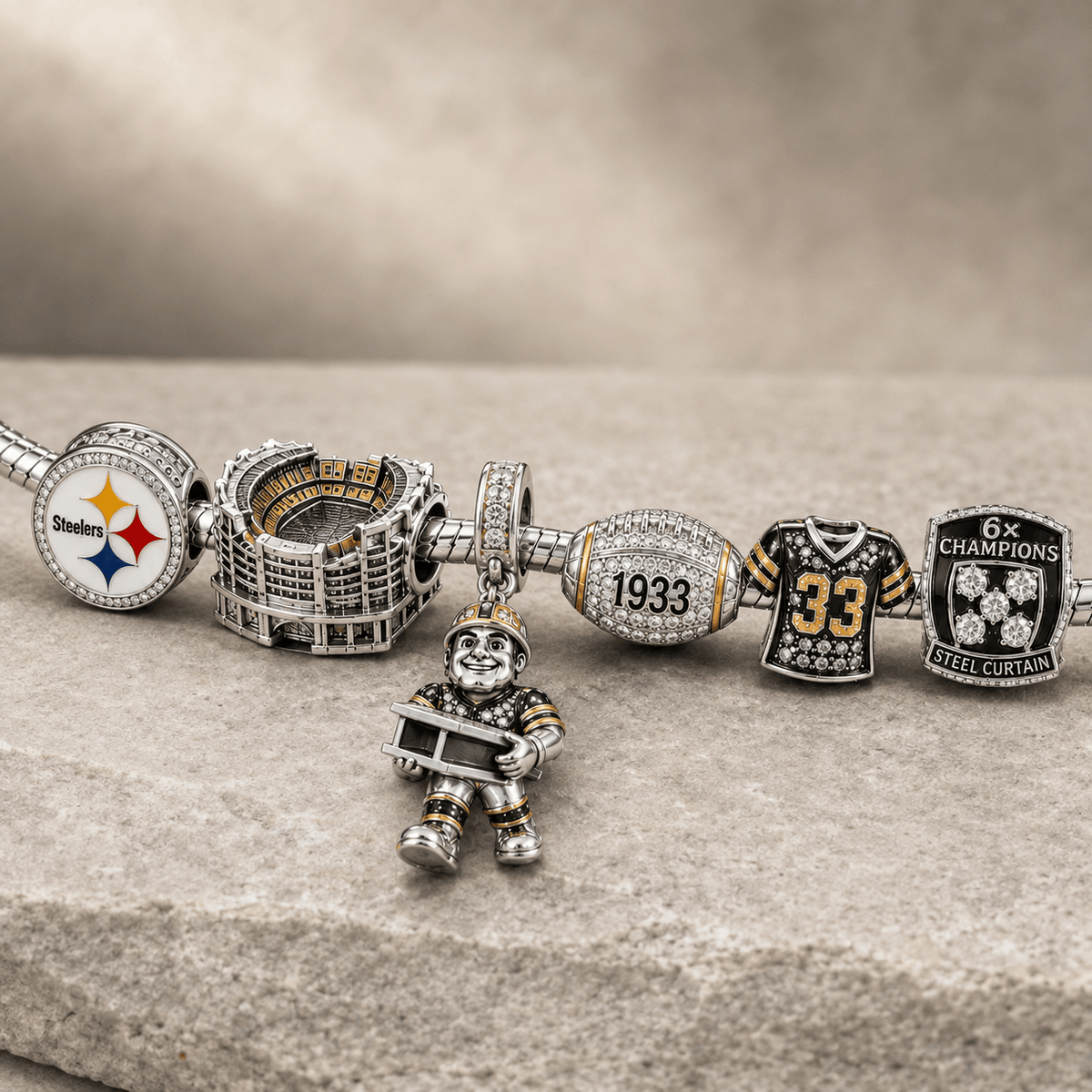 PBS Silver Charm Bracelet Set NTVA