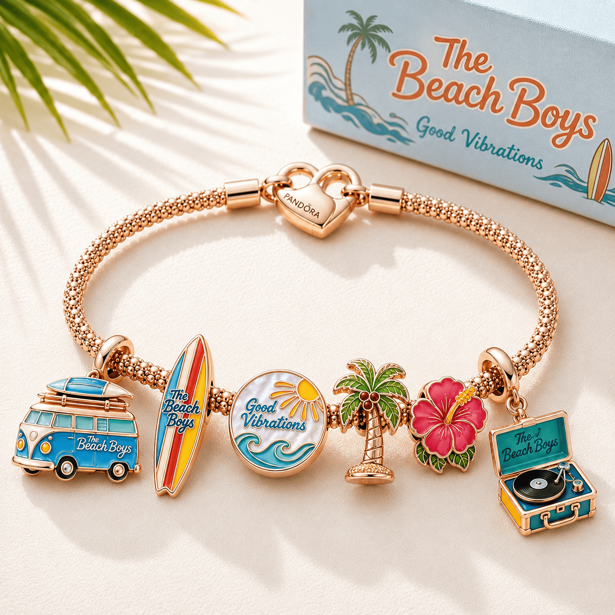 TBY Rose Gold Charm Bracelet Set TTTT