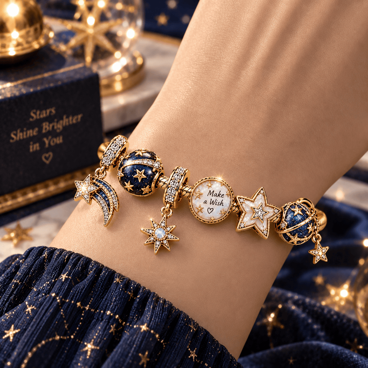 STT Gold Charm Bracelet Set PTT