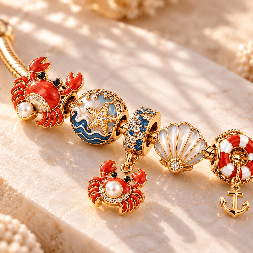 CRB Gold Charm Bracelet Set PTT