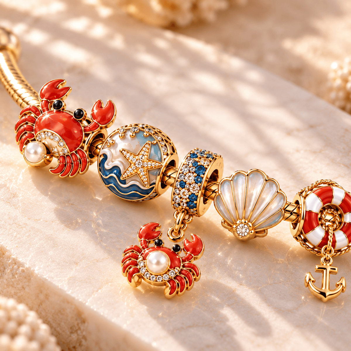 CRB Gold Charm Bracelet Set PTT