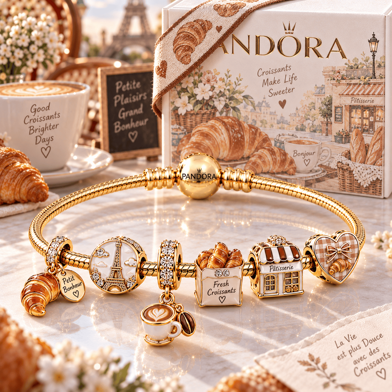 CRS Gold Charm Bracelet Set PTT