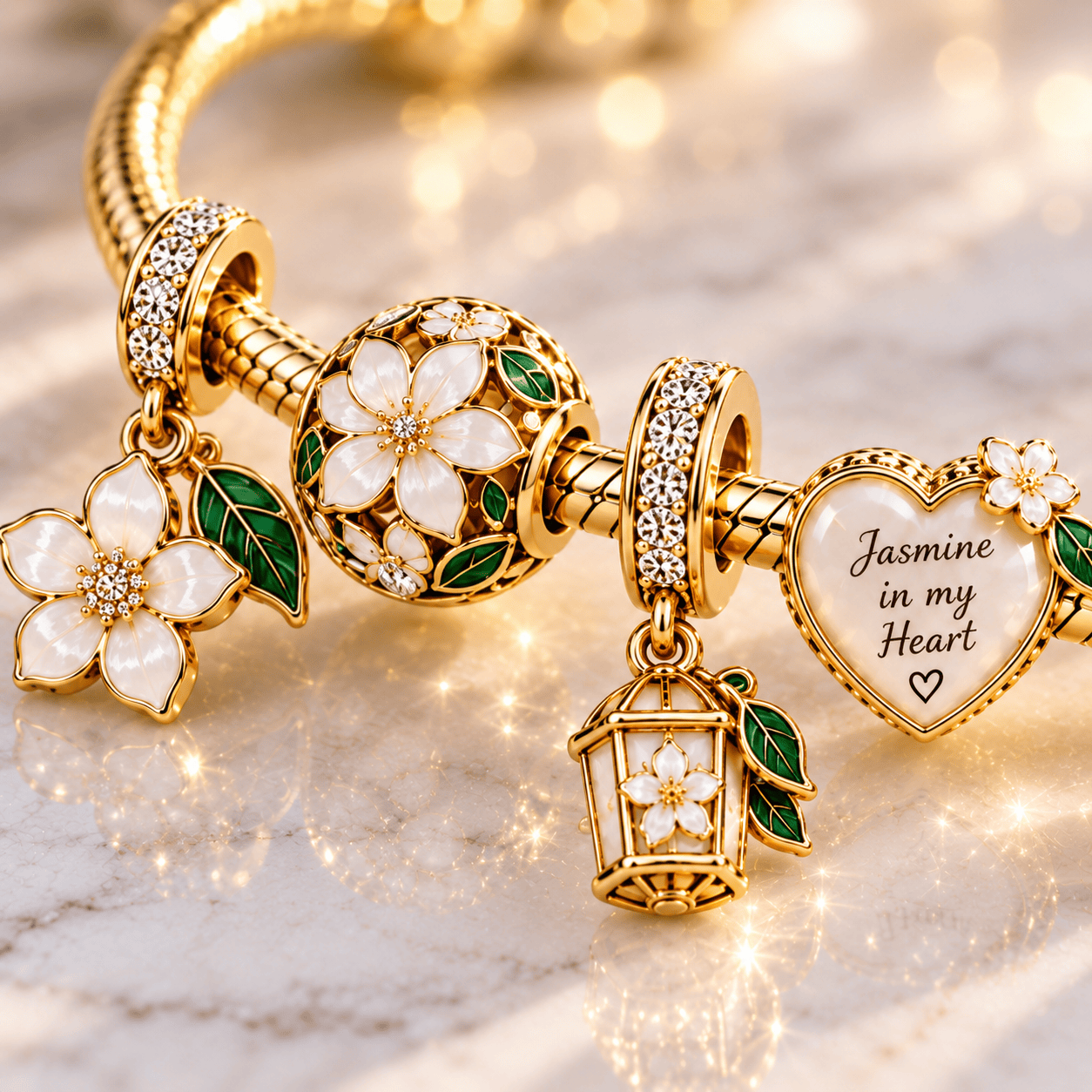 JMI Gold Charm Bracelet Set PTT