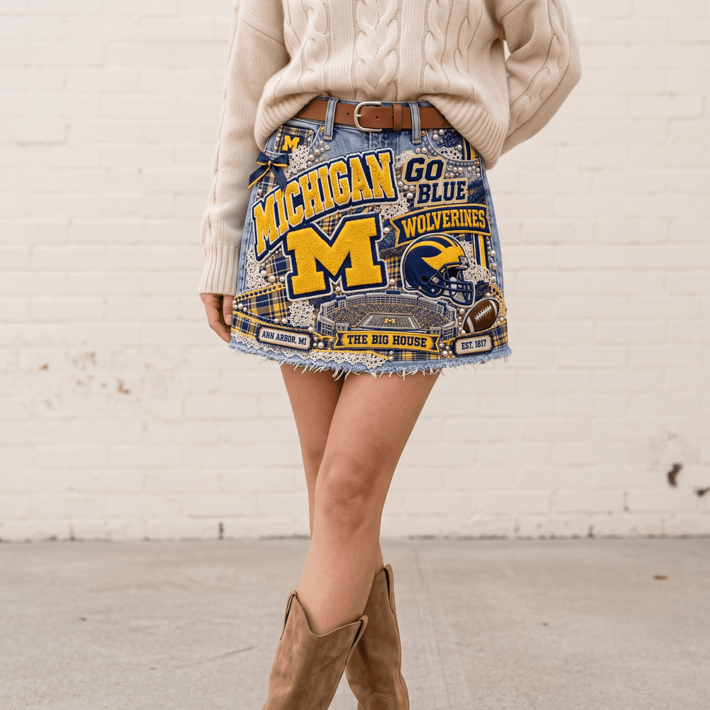MWR Embellished Denim Skirt NTKO