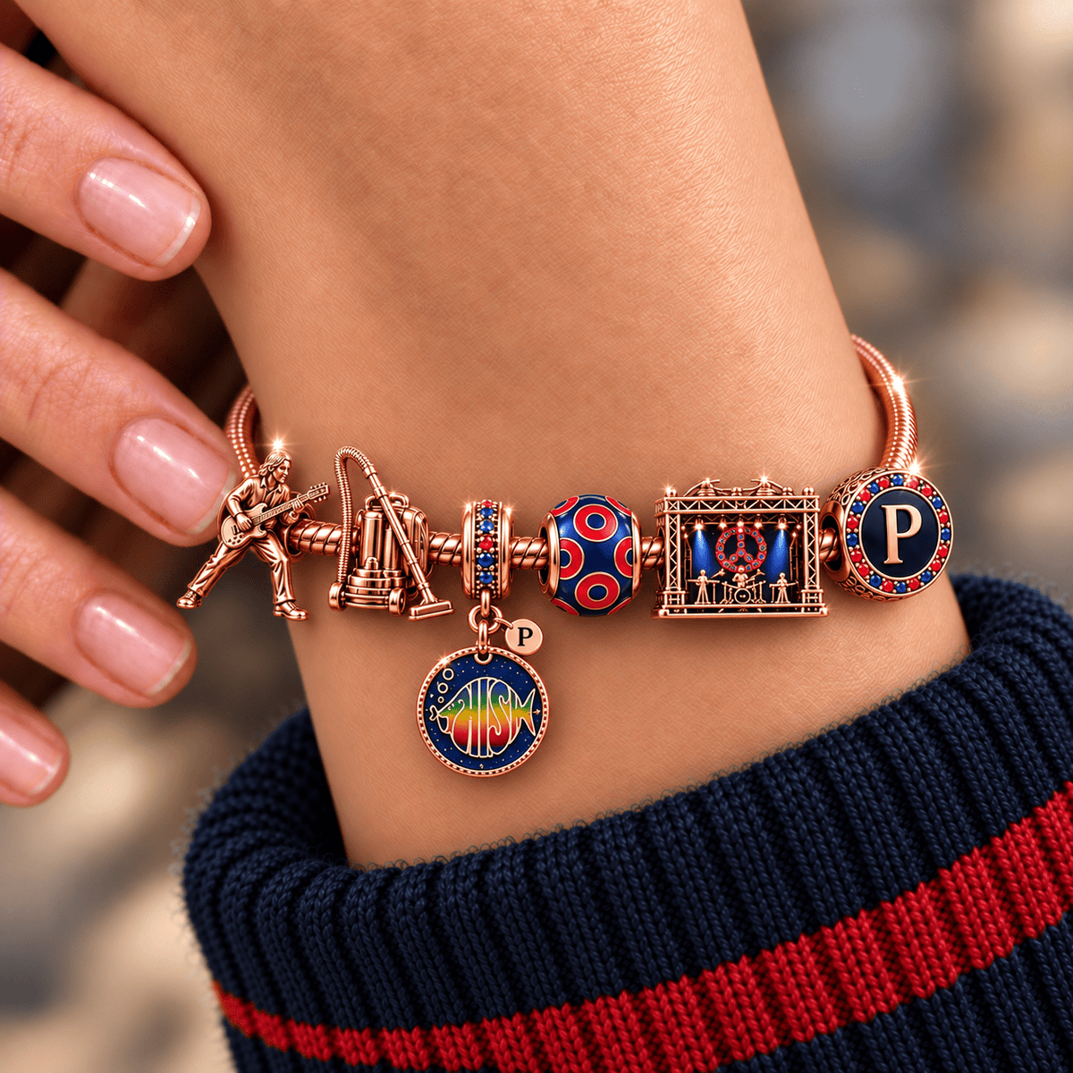 PIH Gold Charm Bracelet Set NHVH