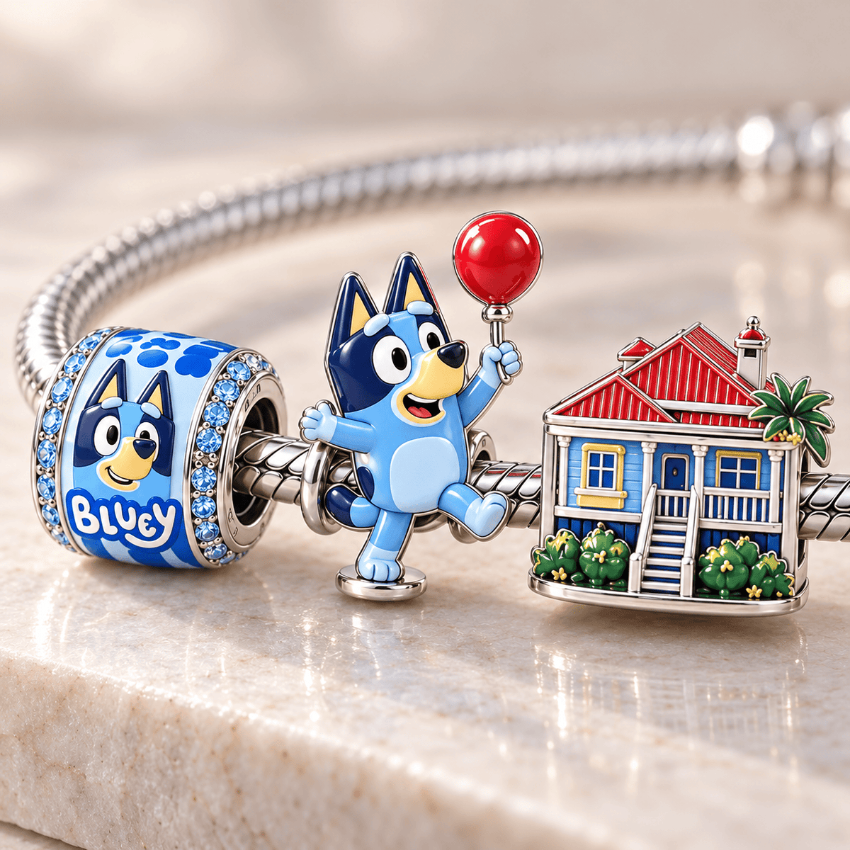 BLU Silver Charm Bracelet Set HQH