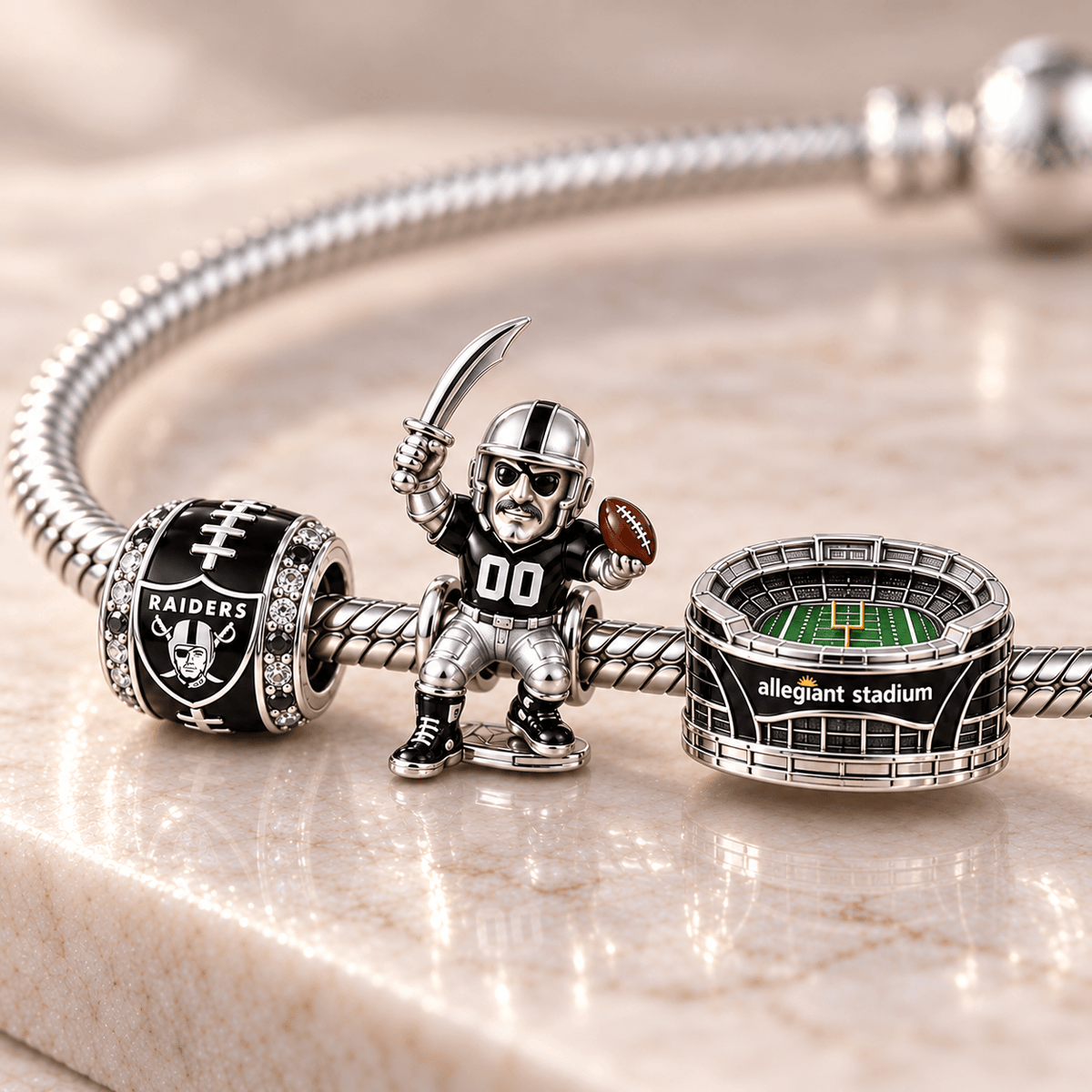 LVR Silver Charm Bracelet Set HQH