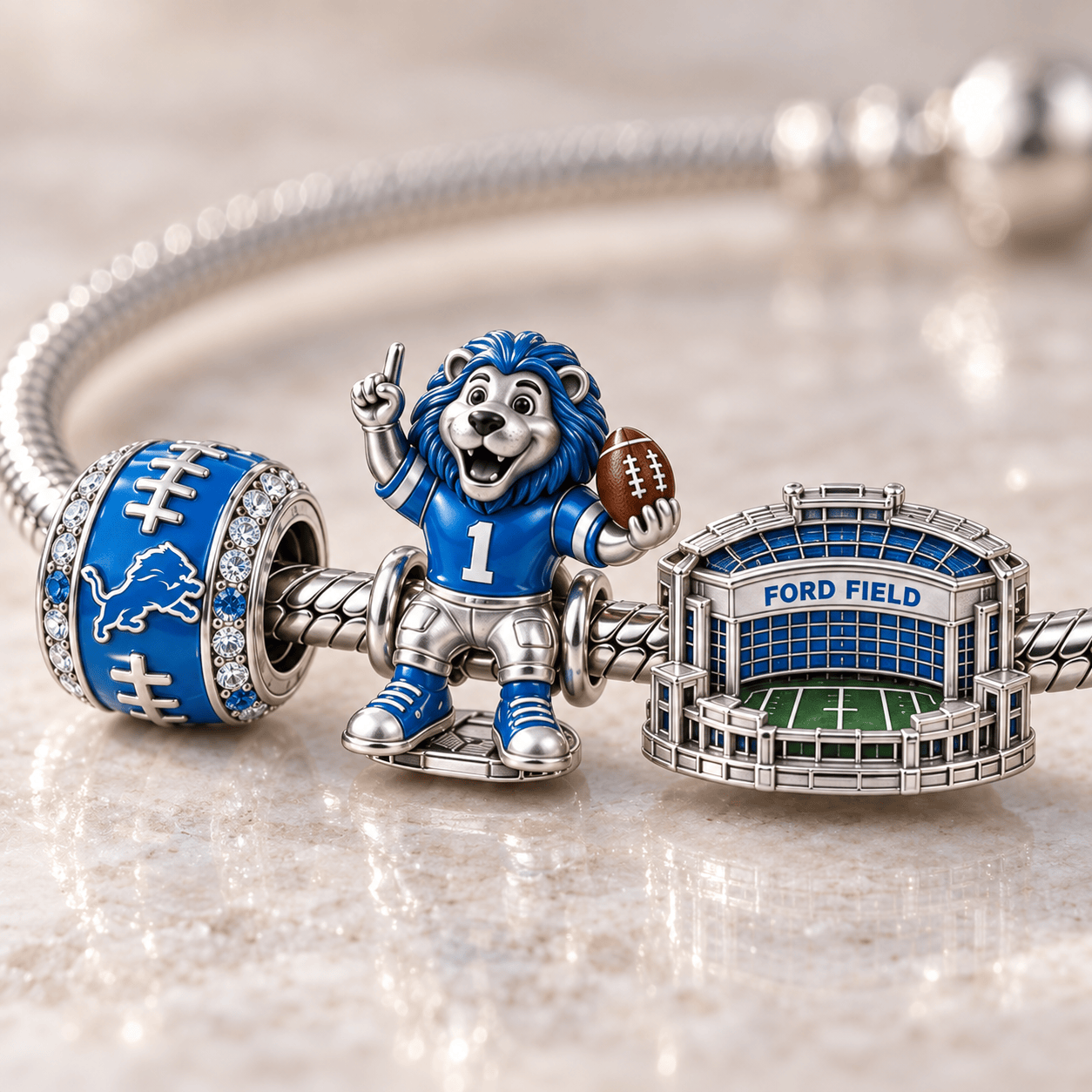 DTL Silver Charm Bracelet Set HQH