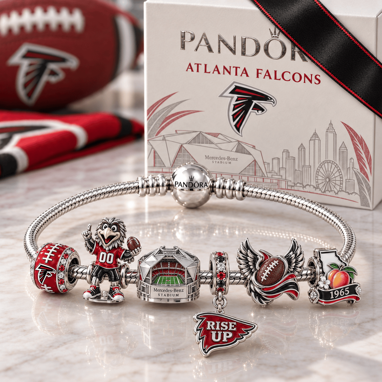 ATF Silver Charm Bracelet Set HQH