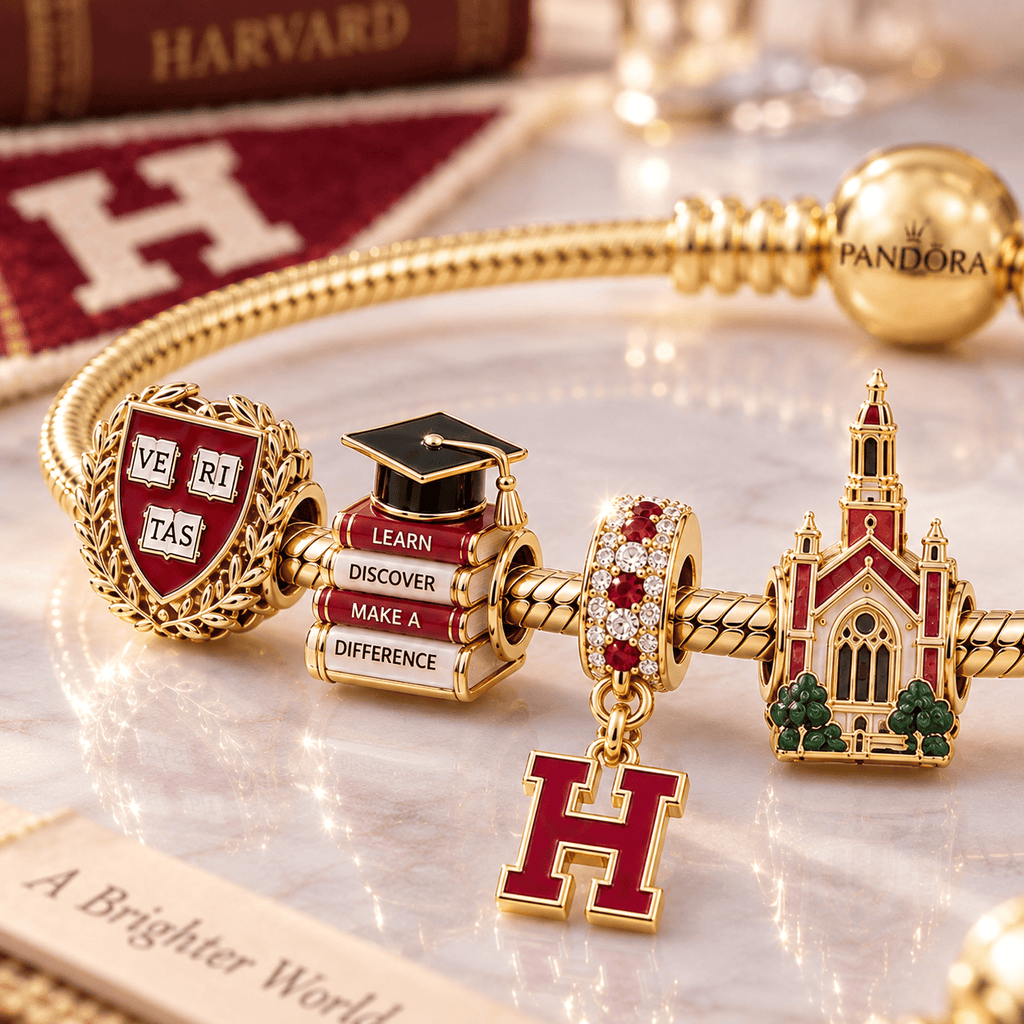 HVU Gold Charm Bracelet Set VTH