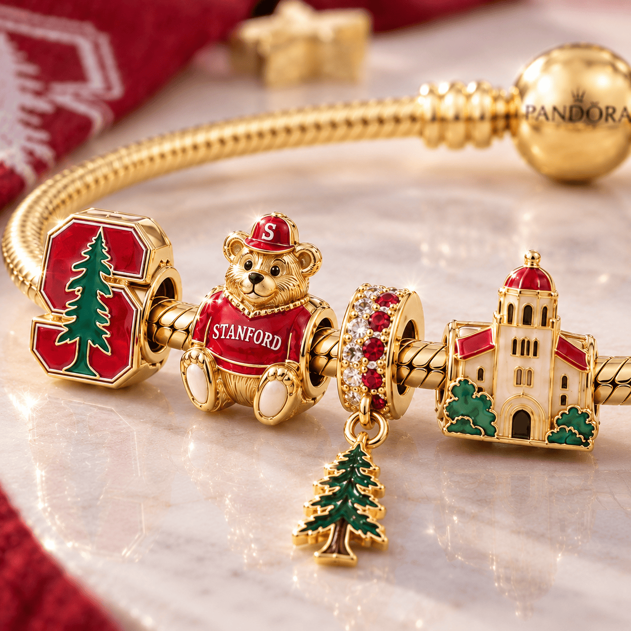 SFU Gold Charm Bracelet Set VTH
