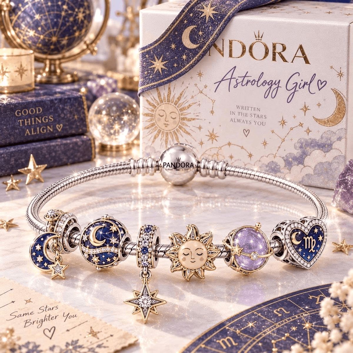 ASLGG Silver Charm Bracelet Set TTN