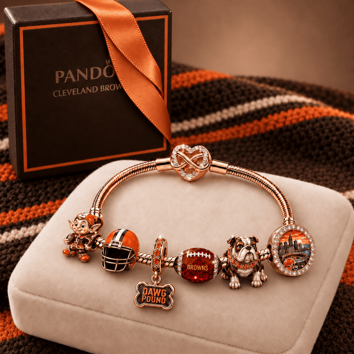 CLVB Rose Gold Charm Bracelet Set TMH