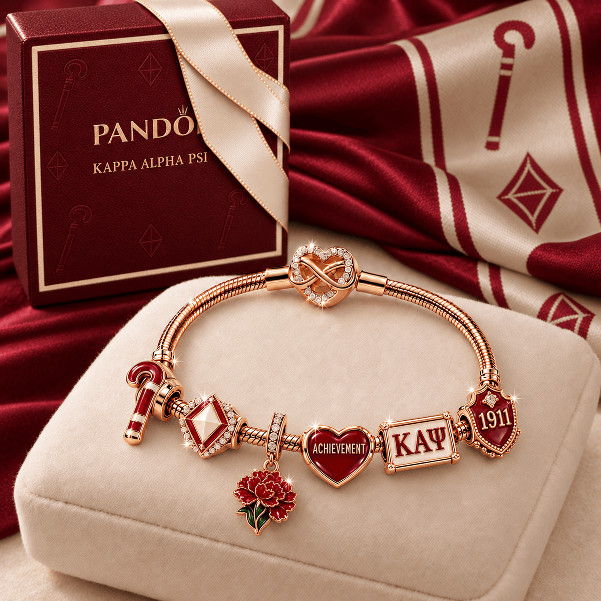 KPAP Rose Gold Charm Bracelet Set TMH