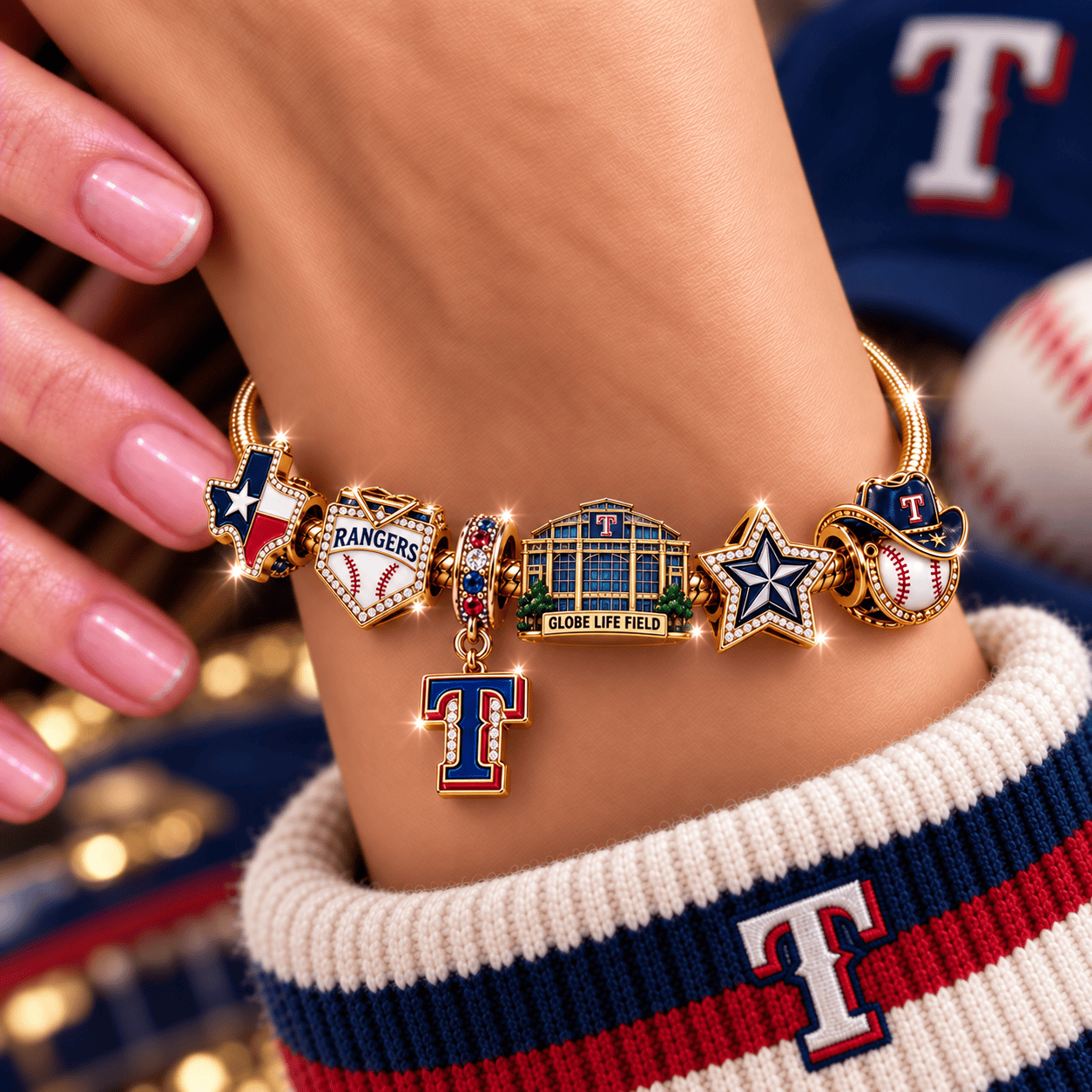 TXG Gold Charm Bracelet Set NHVH